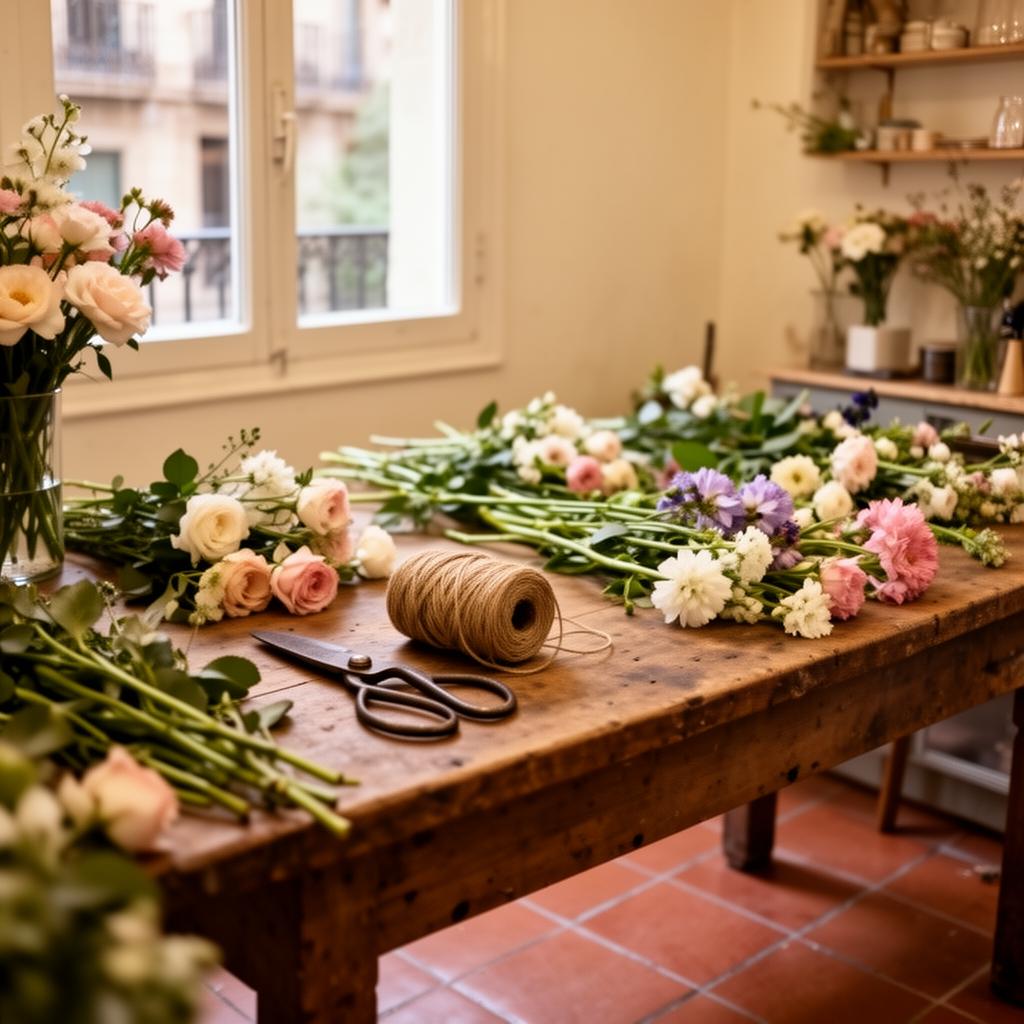 Mesa de trabajo del atelier